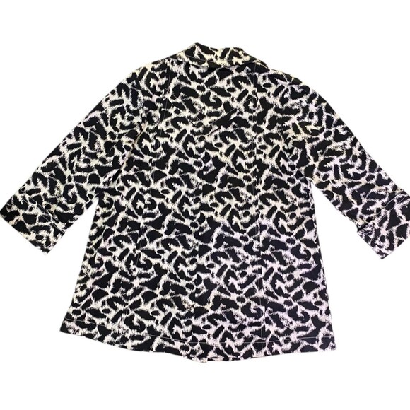 Linea Louis Dell'Olio Jacket Womens XS Brown Black Leopard Animal Print EUC - Picture 2 of 10